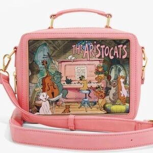 Loungefly Disney The Aristocats Pink Musical Lunchbox Crossbody Bag NWT